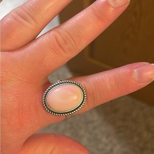 Genuine Pink Conch Ring (Signed & Stamped)